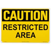 10x14 Restricted Area Caution Sign