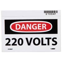 Danger 220 Volts Sticker