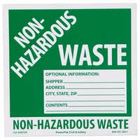 Non Hazardous Waste Fillable Sticker