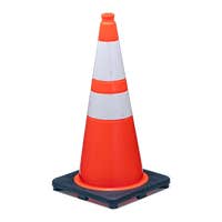 28" ROCK ROAD Safety Cone - 3M Double Hi Intensity Reflective Collars