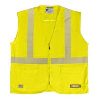 Yellow Class 2 Flame Resistant 12cal Modacrylic Solid Vest