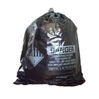 6 mil Disposal Black Asbestos Bags - 75/roll