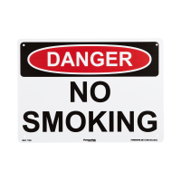 10x14 Danger No Smoking Rigid Plastic Sign