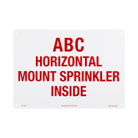 10x14 ABC Horizontal Mount Sprinkler Sign