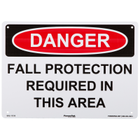 10x14 Fall Protection Required Danger Sign