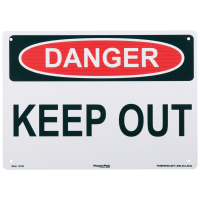 10x14 Danger Keep Out Sign