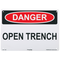 10x14 Open Trench Danger Sign