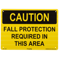 10x14 Fall Protection Required Caution Sign