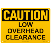 10x14 Low Overhead Clearance Caution Sign