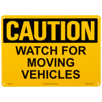 Moving Vehicles Caution Sign