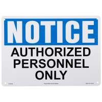 Authorized Personnel Sign