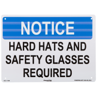 Hard Hats And Safety Glasses Required Sign