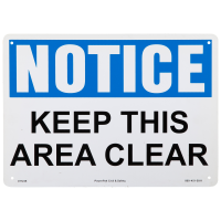 Keep This Area Clear Sign