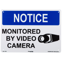 Area Monitored By Video Camera Sign