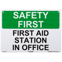 First Aid Station In Office Sign