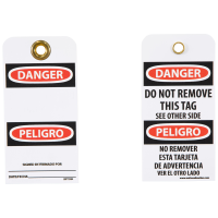 Bilingual Accident Prevention Tags