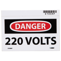 Danger 220 Volts Sticker