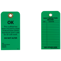 Green Waterproof Scaffold Tags