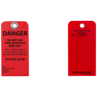 RED Waterproof Scaffold Tags