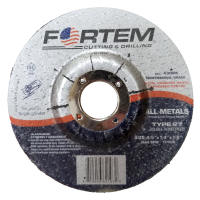 FORTEM 4.5" x 1/4" x 7/8" Depressed Center Metal Grinding Wheel