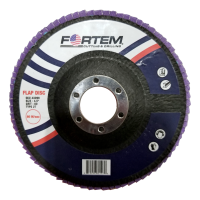 FORTEM 4.5" X 7/8" 80X Grit Type 27 Flap Disc