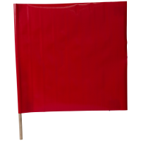 Red Warning Flag with Dowel