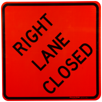 Right Lane Closed Sign