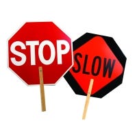 18" Hard Board Stop/Slow Paddle