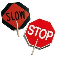 10" Short Wooden Handle for stop/slow paddle