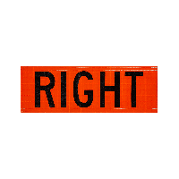 Sign, Right Lane Overlay, for 48" x 48" Roll-Up Sign,