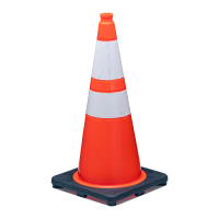 28" ROCK ROAD Safety Cone - 3M Double Hi Intensity Reflective Collars