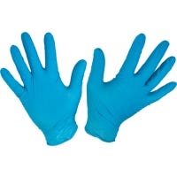 Disposable Blue Nitrile Glove - PF - M