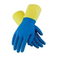 Flock Lined 19mil Latex Gloves with Raised Diamond Grip