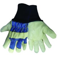 Thermal Insulated Pigskin Gloves with Knit Wrist