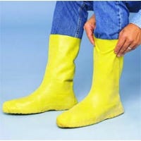 Disposable latex booties