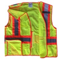 YELLOW Class 2 5 point Breakaway Surveyors Vest - 4XL