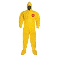 Tychem QC Coveralls with hoods and boots