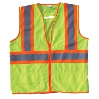 ANSI Class 2 Yellow FR Safety Vest with D Ring Slot, 8 Pockets and Zipper Closure