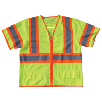 ANSI Class 3 Yellow FR Safety Vest with D Ring Slot, 8 Pockets and Zipper Closure